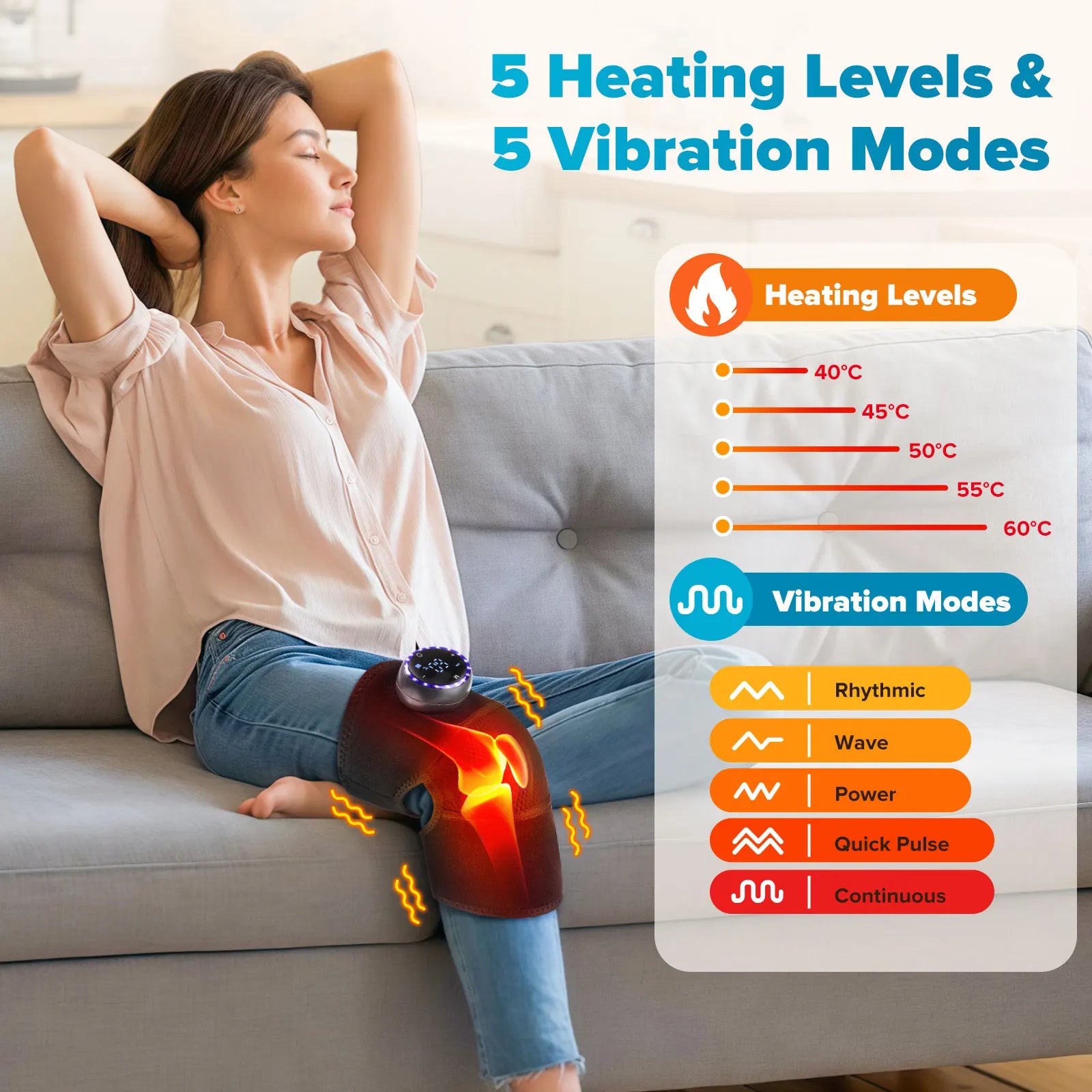Electric Heated 3-in-1  Knee Massager