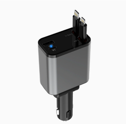 USB-C Retractable Car Charger