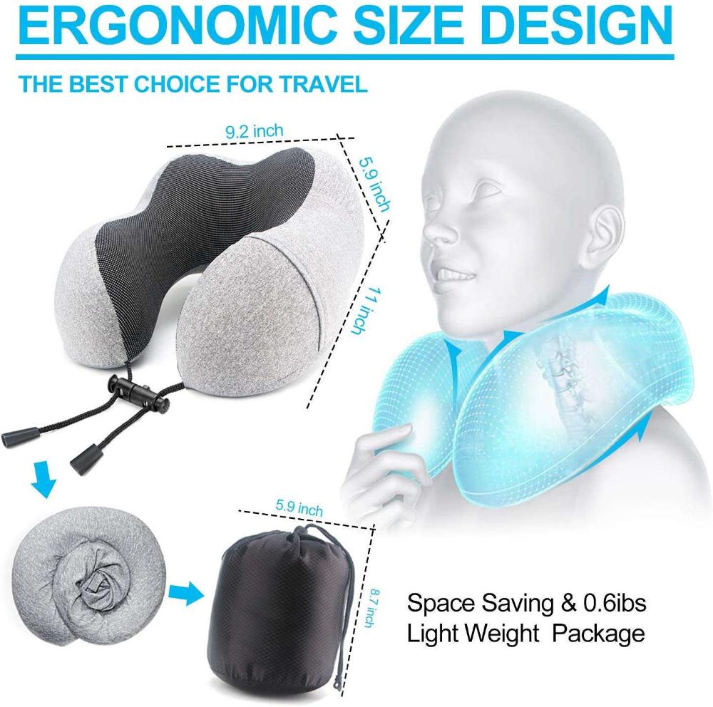 U Shaped Travel Neck Rest Pillow Size