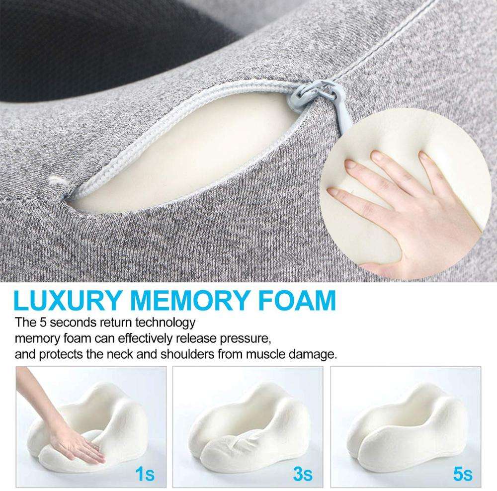 U Shaped Travel Neck Rest Pillow zipper