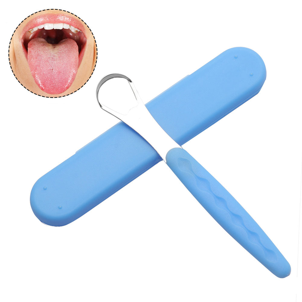 Portable Tongue Cleaner and Scraper_Blue