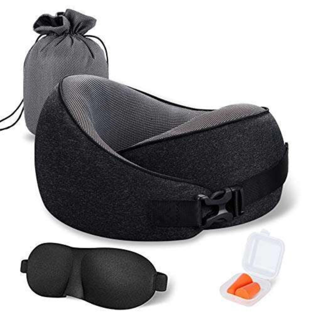 U Shaped Travel Neck Rest Pillow Black clasp